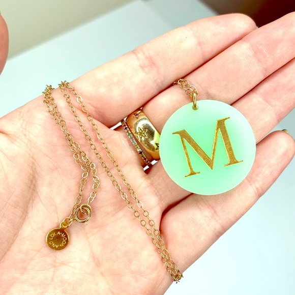 Acrylic M Necklace - Picture 1 of 5